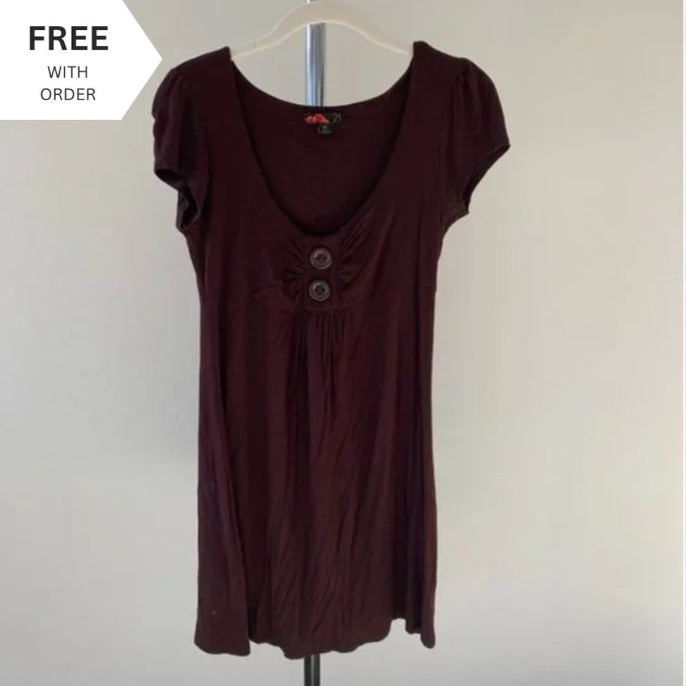 FREE Forever 21 Sweetheart Brown Mini Dress | Medium